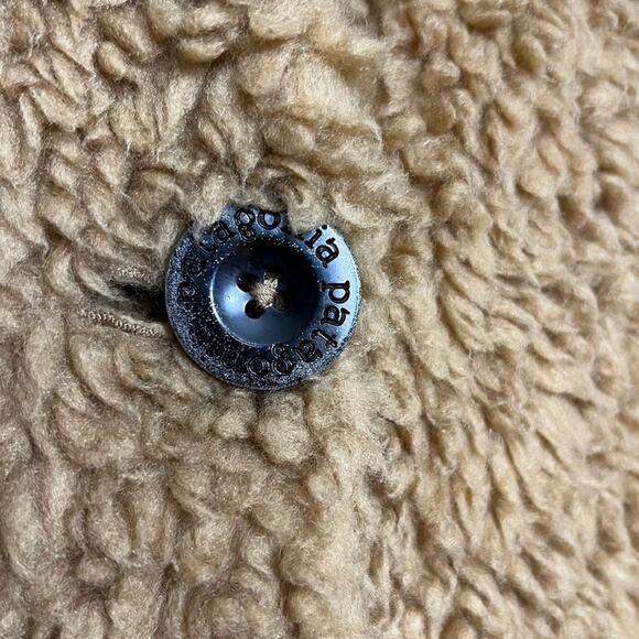 Patagonia Recycled High-Pile Fleece Long Teddy Coat Jacket Brown Tan Size Small - Picture 7 of 16